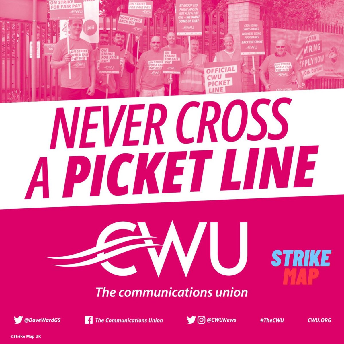 Solidarity with <a href="/CWUnews/">CWU</a> members taking action today