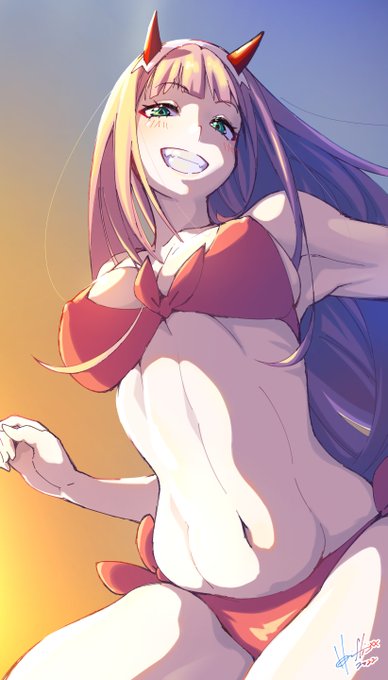 夏に描きそびれちゃったので🏖️
真夏のセツナ2022
#ダリフラ 