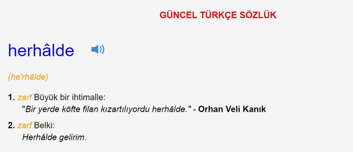 DehsetCengiz's tweet photo. Benim için Türkçe'deki en büyük gizemlerden biri bu kelime. Aynı anda hem "belki" hem de "büyük bir ihtimalle" anlamlarına nasıl gelebilirsin? https://t.co/g8A4za8xQq