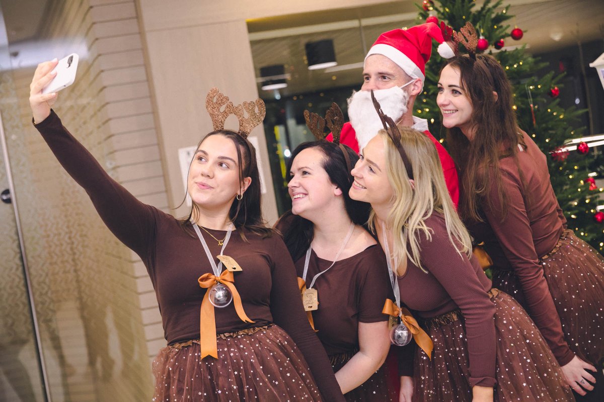UltimaBusiness's tweet photo. #TeamUltima raised a mistle-toast to the holiday season last week whilst battling it out to be voted our 'Most Festive Employee'!❄️

#seasonsgreetings #christmas #ultimafamily https://t.co/mfTogugij5