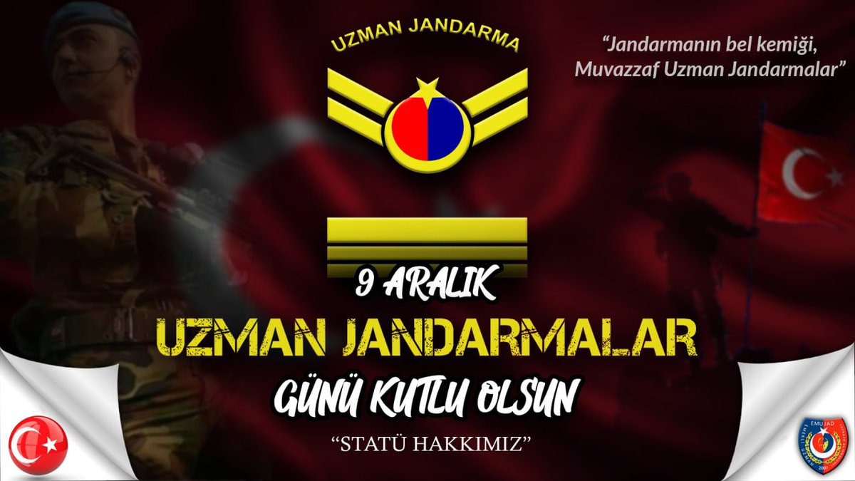 Kahraman uzman jandarmalarımızın gününü kutluyor görevlerinde başarılar diliyorum.
