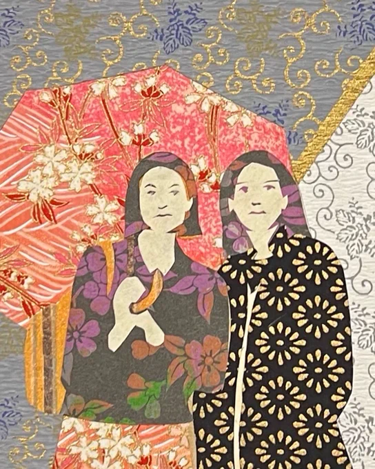 Maria and Monica with an Umbrella

千代紙を切り貼りしてつくりました

依頼絵ですが珍しく掲載OK✨ 