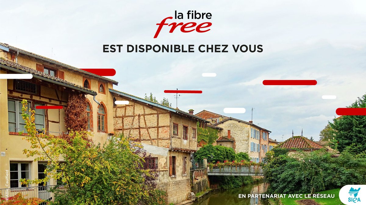 La Fibre Free est disponible sur le réseau <a href="/SIEA_01/">SIEA</a>
et arrive sur les communes de : 
📍Condamine
📍Argis
📍Meximieux
📍Saint-Jean-de-Niost
📍Villieu-Loyes-Mollon
<a href="/Liain01/">SIEA réseau Li@in</a> @Auvergnerhalpes <a href="/Departement_AIN/">Département de l'Ain</a> <a href="/P_Chaize/">Patrick Chaize</a> <a href="/StefanyDouillet/">Stéfany Douillet</a> #SIEA #fibre #Free #Ain