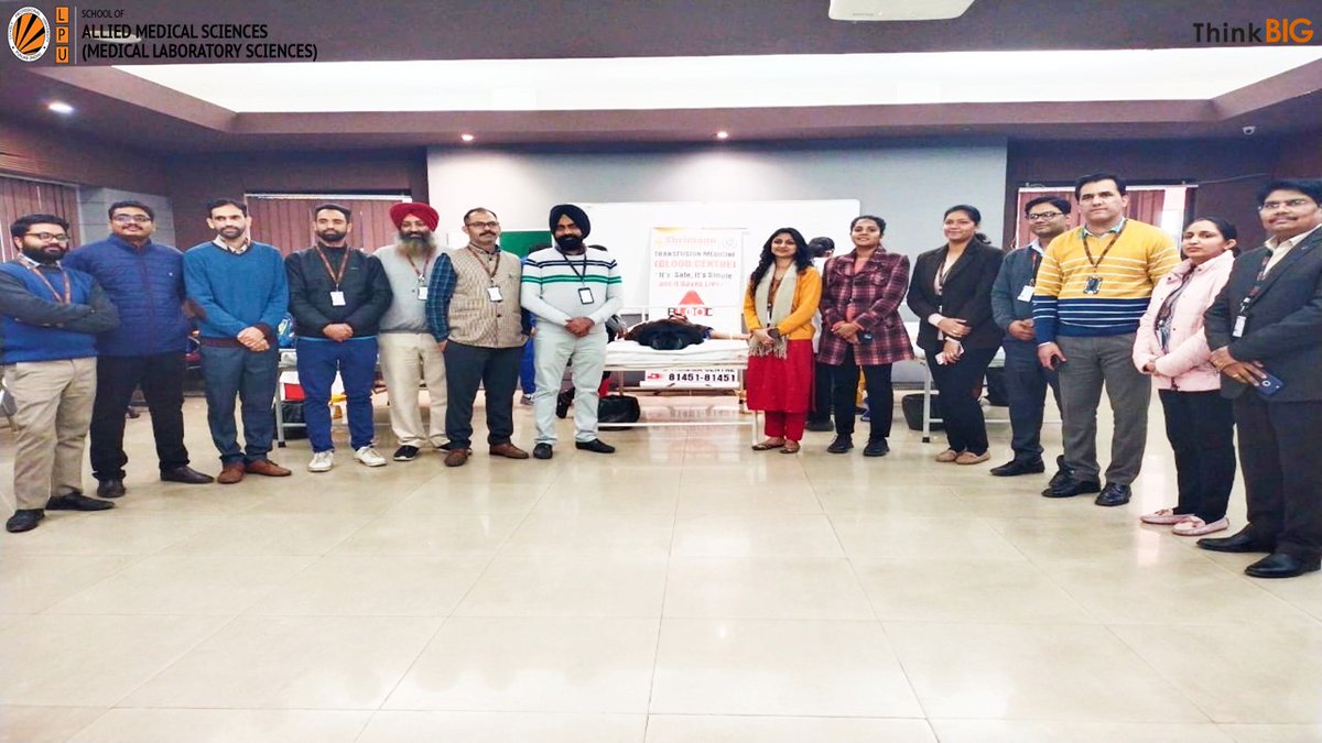LPUAHS's tweet photo. Department of Medical Laboratory Sciences, LPU with support of our Alumni organized a Blood Donation Camp in association with Shrimann SuperSpeciality Hospital, on 1st December
#MLS #Blood #Donation #camp #LPUCAMPUS #LPULIFE #Savelife #LPU #ThinkBig https://t.co/cDZOH3rxoD