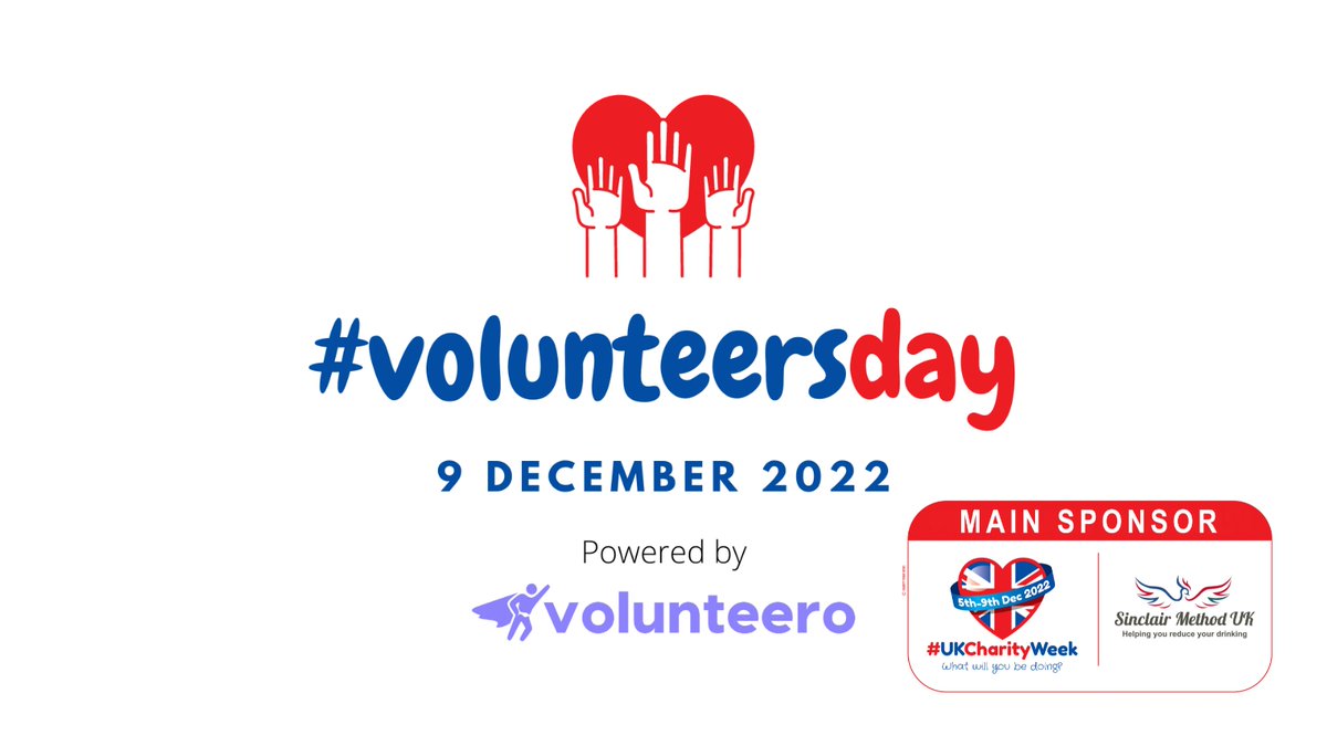 #UKCharityWeek (1-5 Dec 2025) (@ukcharityweek) on Twitter photo It's the final day of #UKCharityWeek❤️ 🥹 and what better way to finish a great week on social media than to focus on the people that make the #charity sector what it is, that's right, the #volunteers. Today we celebrate #VolunteersDay🙋 powered by <a href="/Volunteeroapp/">Volunteero</a>. It's the final day of #UKCharityWeek❤️ 🥹 and what better way to finish a great week on social media than to focus on the people that make the #charity sector what it is, that's right, the #volunteers. Today we celebrate #VolunteersDay🙋 powered by <a href="/Volunteeroapp/">Volunteero</a>.