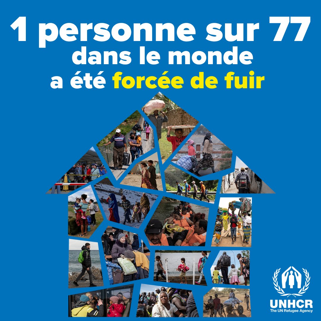 Dans le monde, 1 personne sur 77 est déplacée de force. 
Il faut inverser la tendance.