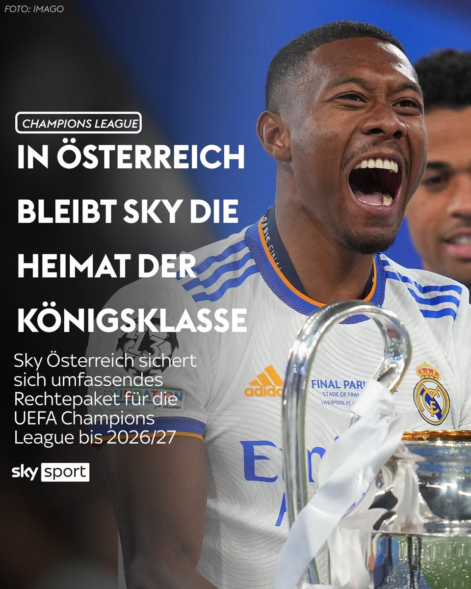 Sky Österreich bleibt die Heimat der Königsklasse!😍

#SkyCL 

Alle Infos: skysportaustria.at/in-oesterreich…