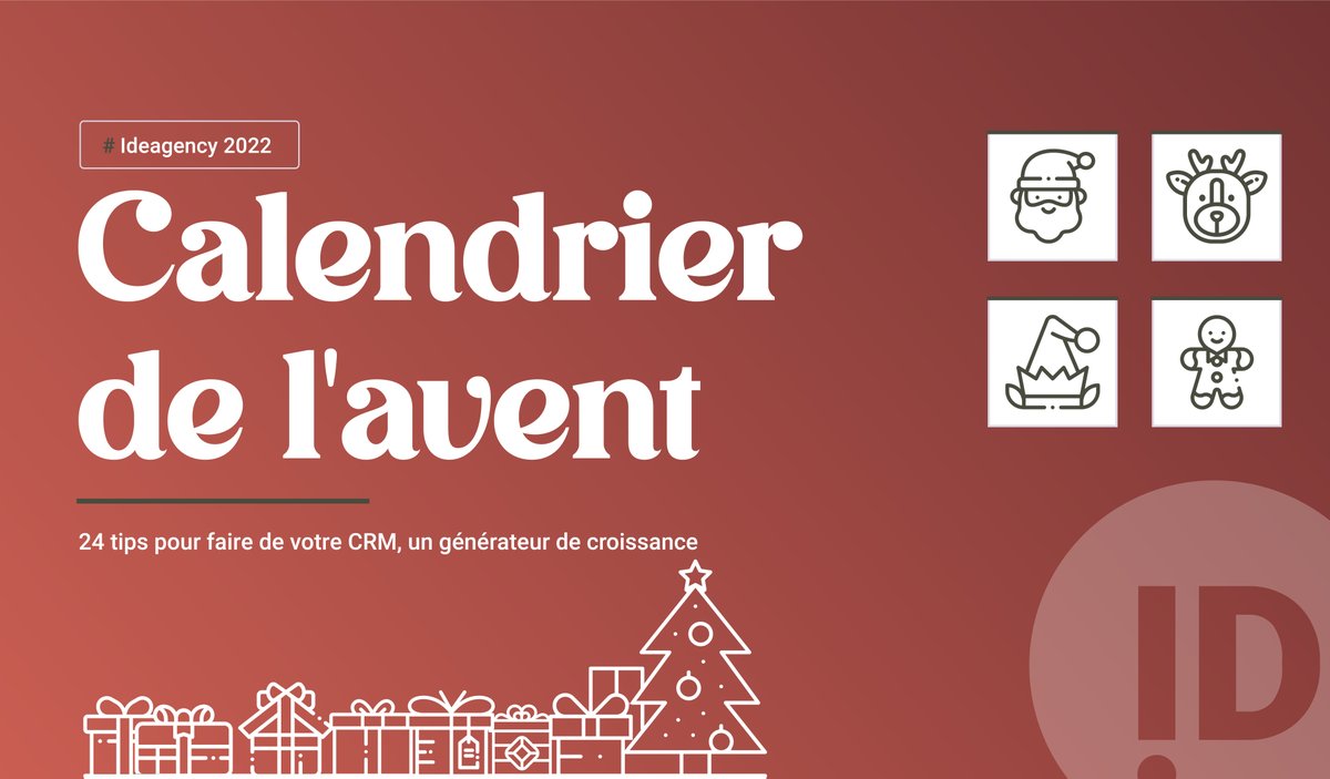 Entre bien finir le trimestre, atteindre ses objectifs et préparer 2023, on s'est dit qu'un peu d'aide vous ferez du bien !
Cette année, Ideagency met en place le #calendrier de l'avent 2022 ! 🗓️

Découvrez le dernier de nos 24 tips à venir : hubs.ly/Q01vszXV0