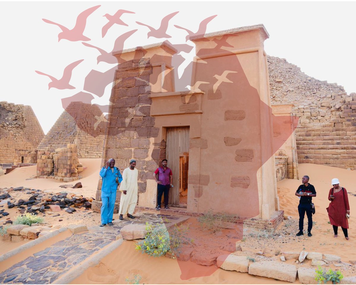 African_Voices's tweet photo. African Hidden Voices visits Meroe Island, which is home to the tombs of ancient Nubian queens and kings of the time. The tombs are built in such a way that the body of the king or queen is dug 45 feet under the pyramid.
#UnmaskingAfricanTruths #ExploringSudan #TravelingAfrica https://t.co/ILl9i7Mrzz