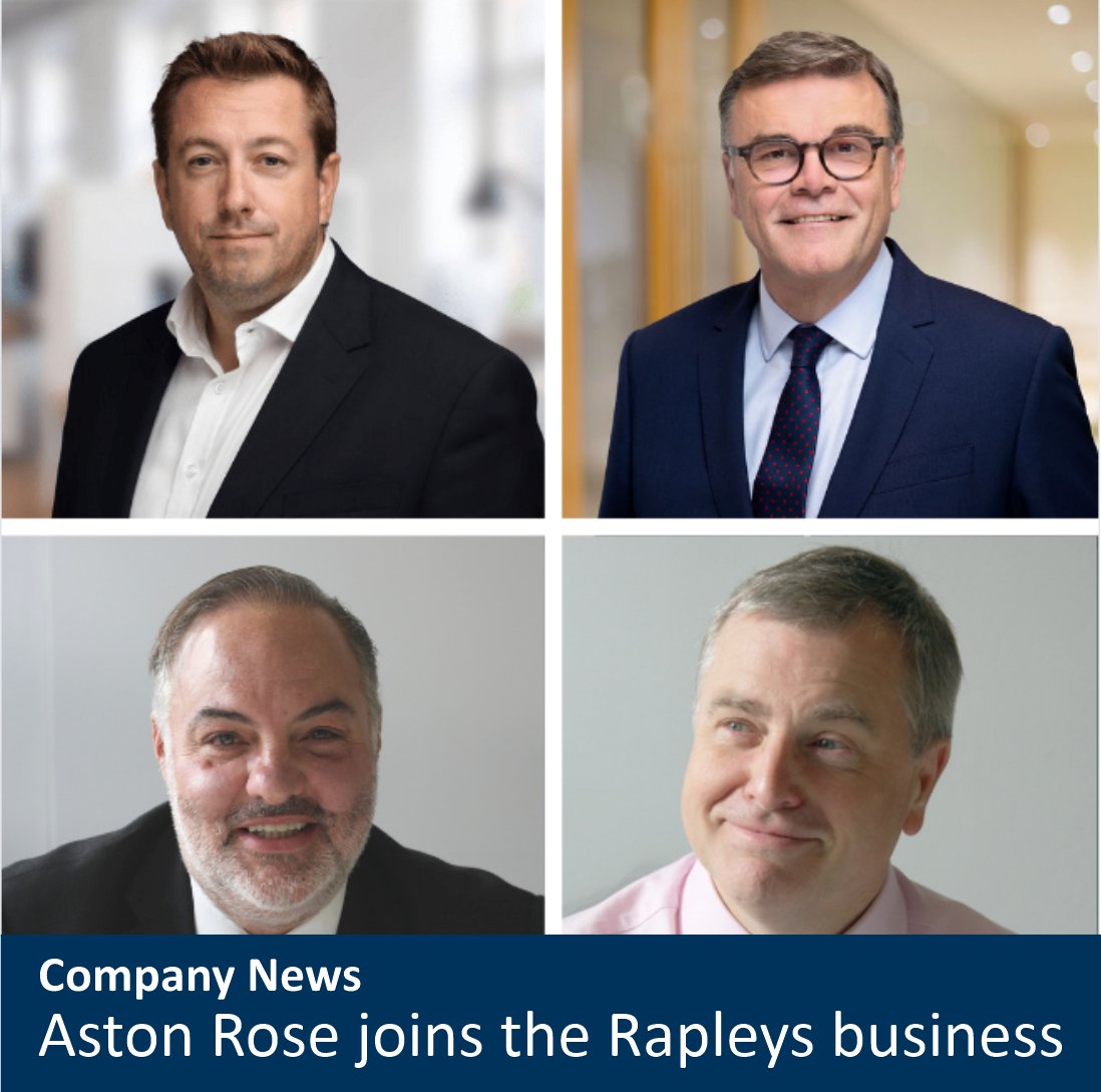 EXCITING NEWS ABOUT THE #GROWTH OF OUR BUSINESS 
In line with our commitment to invest in people &amp; grow strategically to add value to our clients, we have today agreed a deal for Aston Rose to become part of the Rapleys business. Today we become 'Aston Rose, part of Rapleys'.