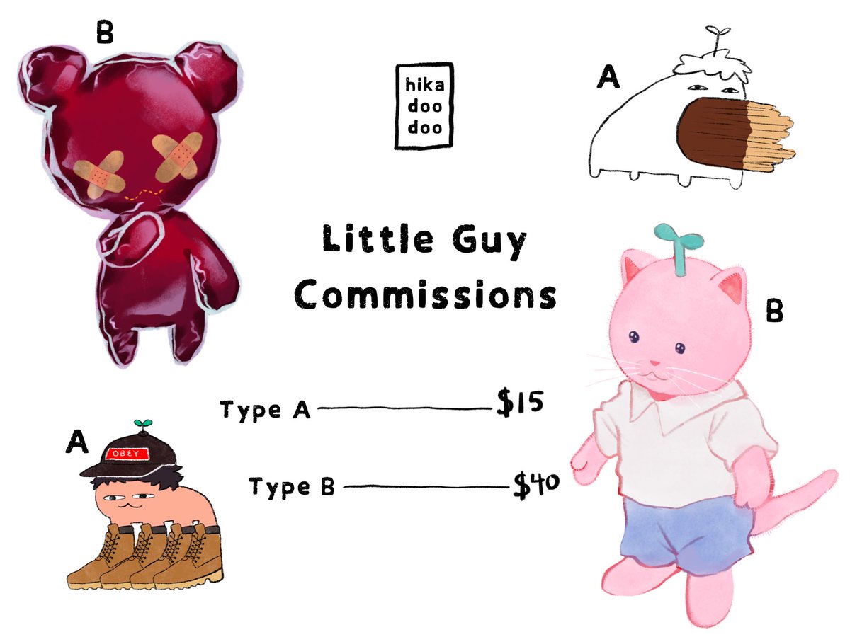 🌱 opening little guy commissions again!
info and form below ⬇️ 