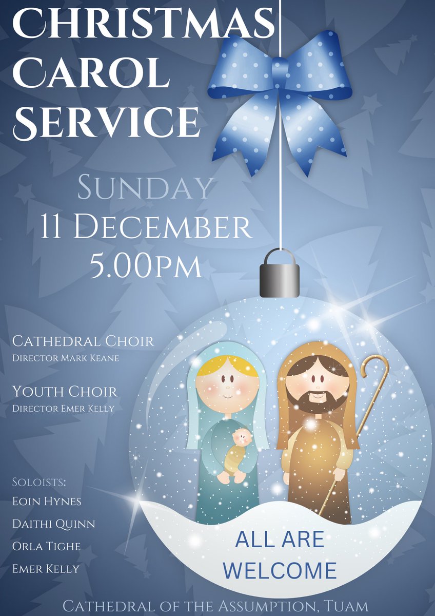 Looking forward to our Carol Service this Sunday evening at 5.00 pm ⁦<a href="/tuamarchdiocese/">Tuam Archdiocese</a>⁩ ⁦<a href="/TuamHerald/">Tuam Herald</a>⁩ ⁦<a href="/TuamWhatsOn/">Tuam What's On</a>⁩ ⁦
