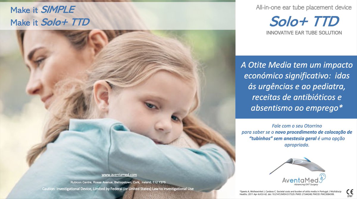 A Otite Media tem um impacto económico significativo: idas ás urgências e ao pediatra, receitas de antibióticos e absentismo ao emprego
Para mais informações consulte o site aventamed.com
#eartubes #makeitsimple #orl #otitemedia #otorrinolaringologia #otorrino #otite