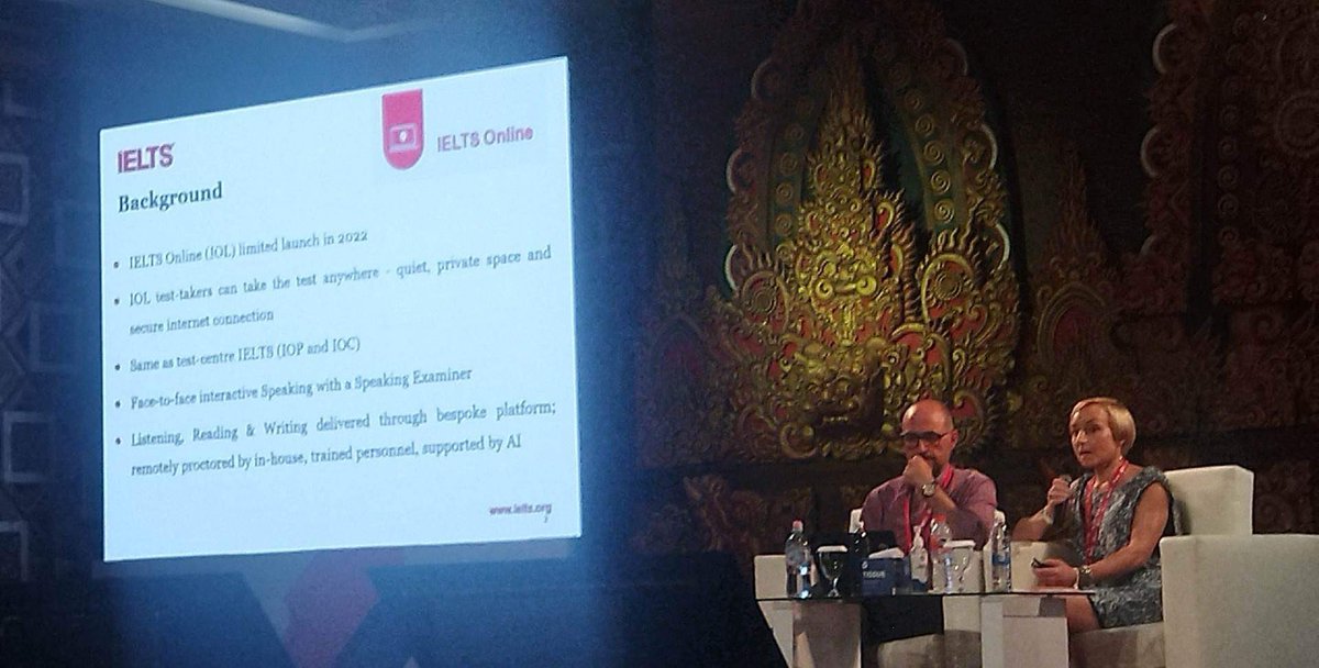 Emma and Reza from the IELTS Research Group present preliminary findings about at-home test delivery (newly launched IELTS Online) at New Directions in Language Assessment, East Asia 2022