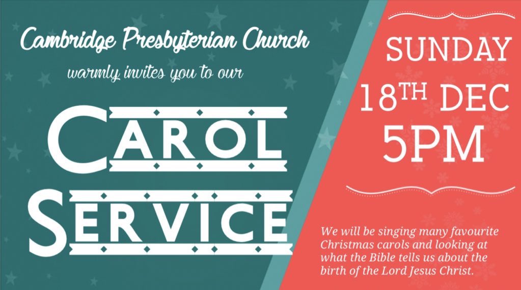 cambridgepres's tweet photo. Come &amp; join us at the Resurrection Lutheran Church for carols, mince pies &amp; the story of Christ’s birth. https://t.co/vWN8b5ocYR