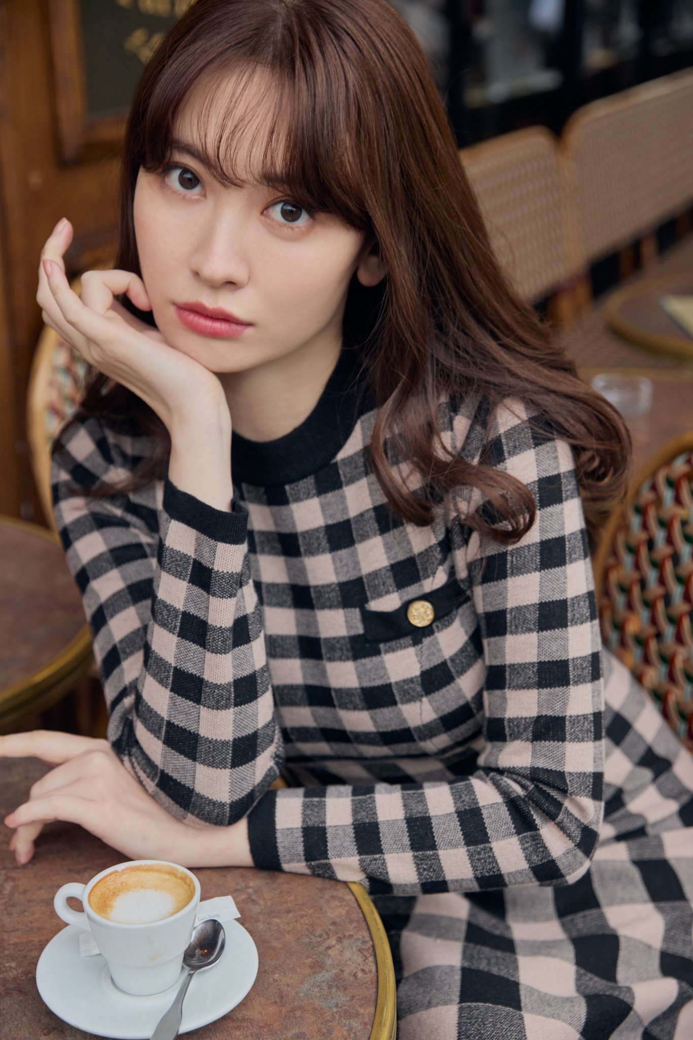 Herlipto check jacquard knit dress