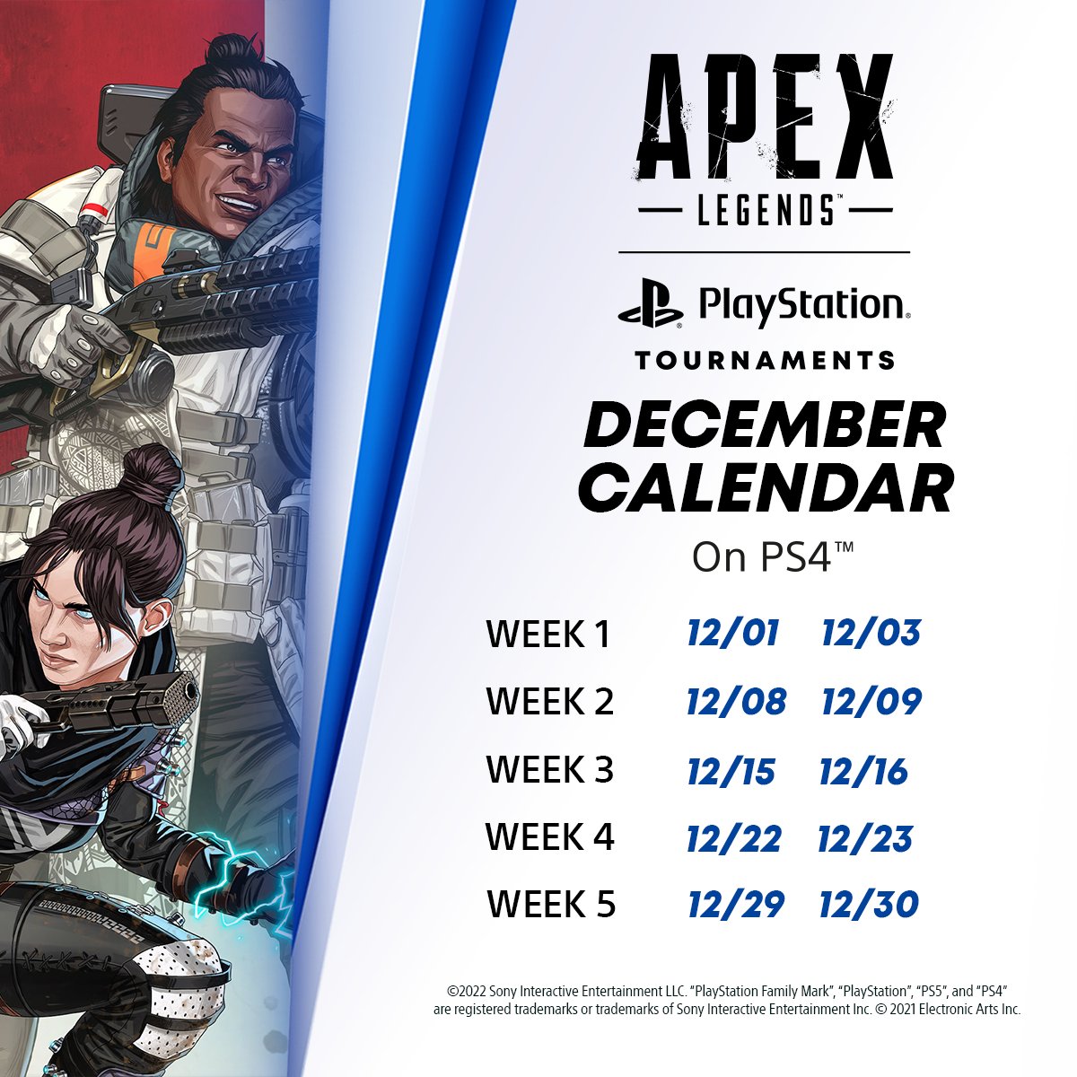 Register for a PlayStation Open Series Tournament, win some prizes and make yourself a gift for the holidays. 👊

✍️ esl.gg/ApexLegends_PS4
