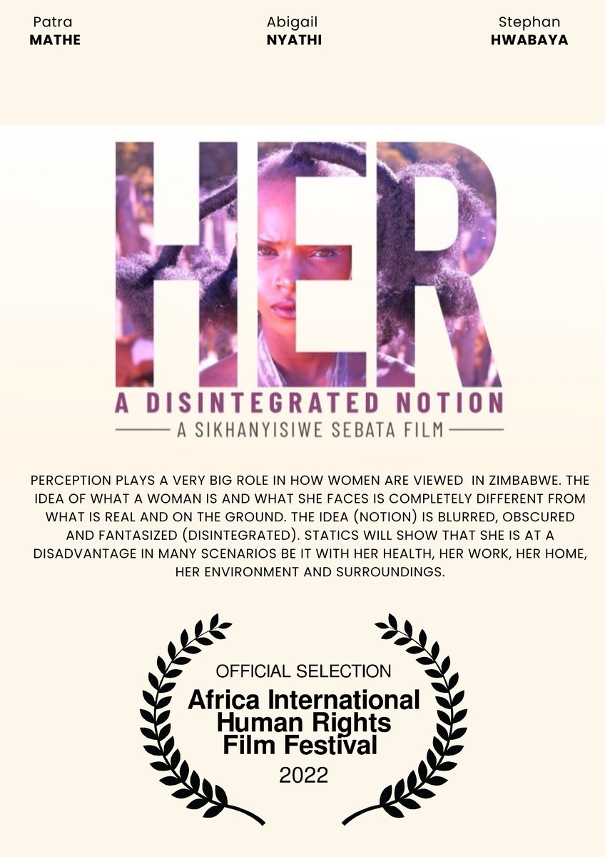 We have received another selection, this time from The Africa International Human Rights Film Festival which kicks off at the Goethe Institute in Victoria Island, Lagos, Nigeria on #HumanRightsDay2022
#16daysofactivism 
#WomensRightsAreHumanRights