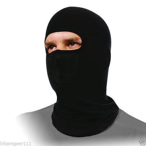 Motorcycle Cotton Balaclava Black/Blue/Gray.                          in bulk quantity