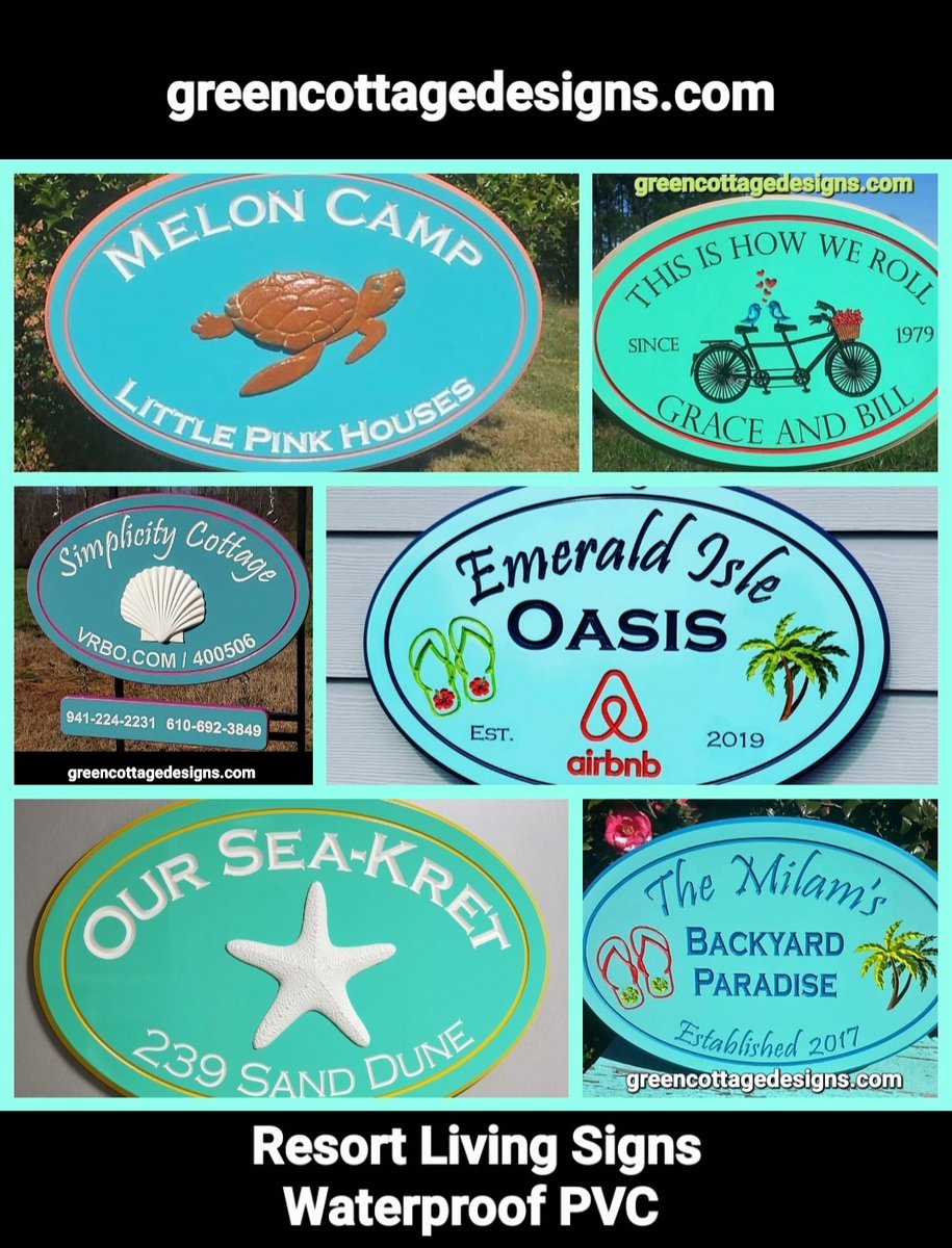 cottage_green's tweet photo. Airbnb Vrbo Custom Signs https://t.co/mxWEx03oVb #AnnaMariaIsland #StCroix #Edisto #CorpusChristiTX #beachsigns https://t.co/zg7XG9YwXc