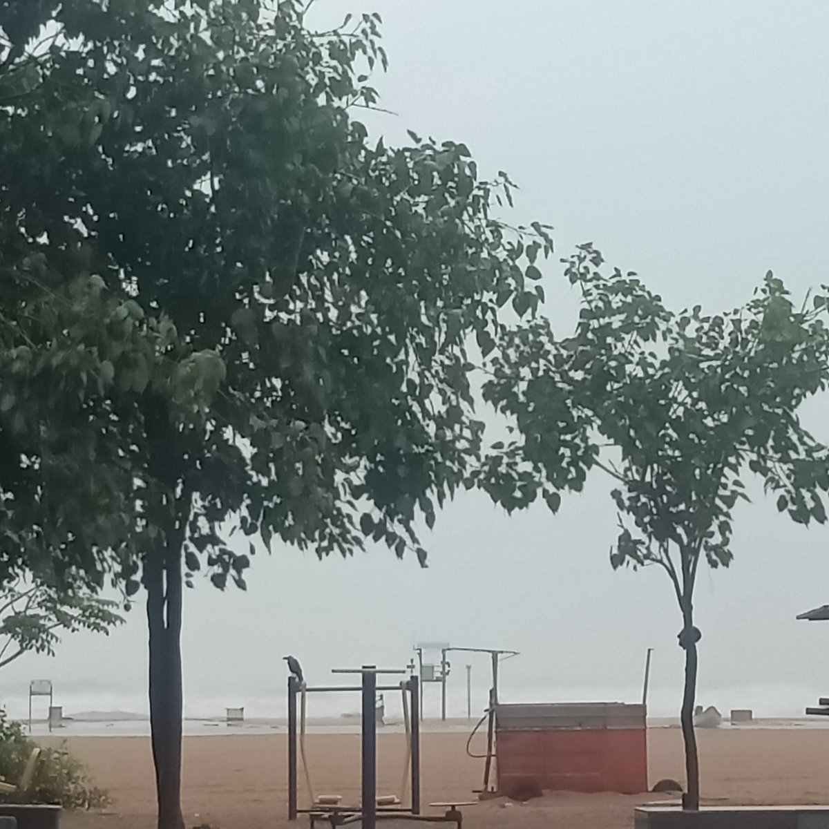 enterindia's tweet photo. #Chennai Besant Nagar Elliot's beach access is closed today by the police as #Cyclone #Mandous landfall sees strong waves.

#ChennaiRains #CycloneMandous 
#stayhome #StaySafe https://t.co/obTTAaHem6