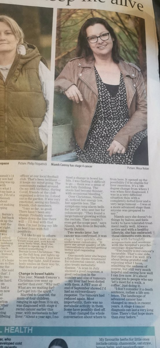 Twitter peeps I did a thing... Spoke with a national newspaper @irishexaminer about living with an advanced cancer diagnosis
#IrishColorectalCancerCommunity
#stage4needsmore