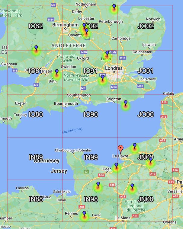 F1CBC's tweet photo. RSGB Contest QSO Map 50MHz UKAC for F1CBC
#Hamr #HamRadio #50Mhz #UKAC #NAC #08Dec22 #PoorConditions #QSB #Noise #QRM #BirdyBand not #Magicband #MerryChrismas 
 https://t.co/cDxYmMxmow https://t.co/LSuwz2Mf0k