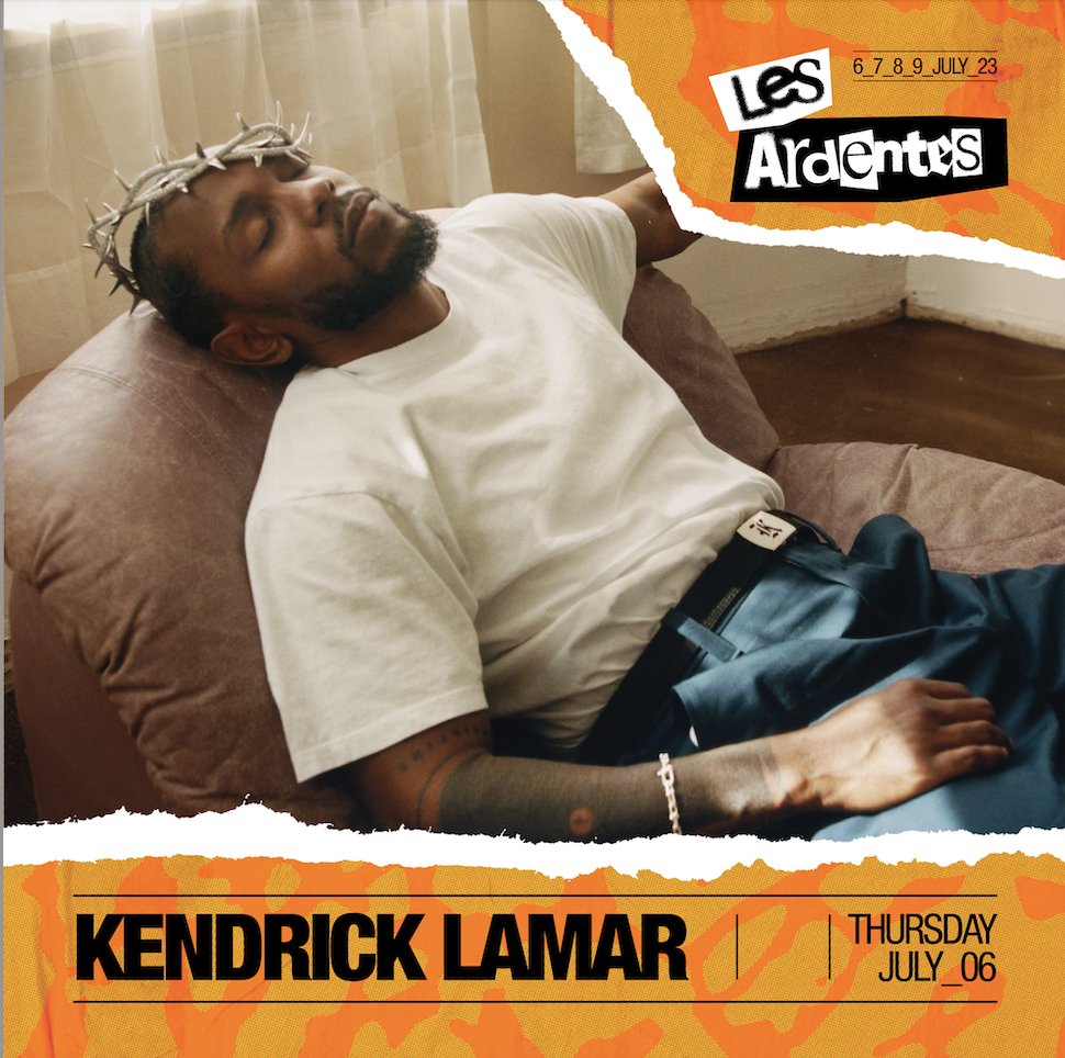 LES ARDENTES (@lesardentes) on Twitter photo 🐐👑 <a href="/kendricklamar/">Kendrick Lamar</a> au festival <a href="/LESARDENTES/">LES ARDENTES</a> le 6 juillet.
Attention les PASS partent déjà très vite 🚀 Tickets pour le jeudi dès demain à 14h00 🔥 lesardentes.be !
🐐👑 <a href="/kendricklamar/">Kendrick Lamar</a> at @lesardentes festival Thursday july 6th
#lesardentes #ardentes #lesardentes23 🐐👑 <a href="/kendricklamar/">Kendrick Lamar</a> au festival <a href="/LESARDENTES/">LES ARDENTES</a> le 6 juillet.
Attention les PASS partent déjà très vite 🚀 Tickets pour le jeudi dès demain à 14h00 🔥 lesardentes.be !
🐐👑 <a href="/kendricklamar/">Kendrick Lamar</a> at @lesardentes festival Thursday july 6th
#lesardentes #ardentes #lesardentes23