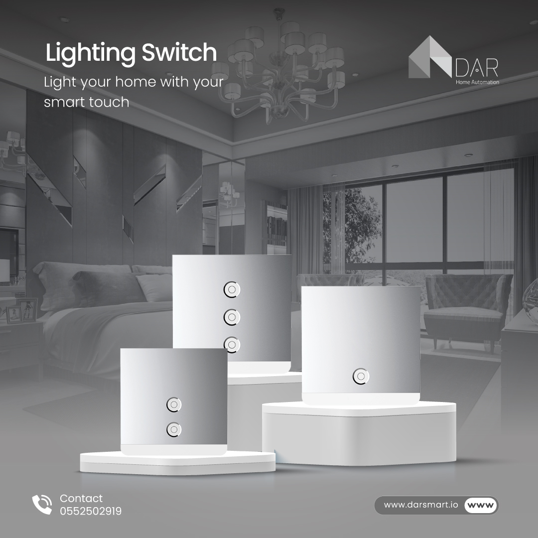 dar_smarthome's tweet image. Lighting switch that allows you to automate the existing lighting system of your home.

#smartlightingtechnology #smartlightning #riyadhblogger #jeddahnow #jeddahblogger #kingdomofsaudiarabia #smartlights #homesecurity #smarttech #techies #techlove #smartgadgets #ig_saudi