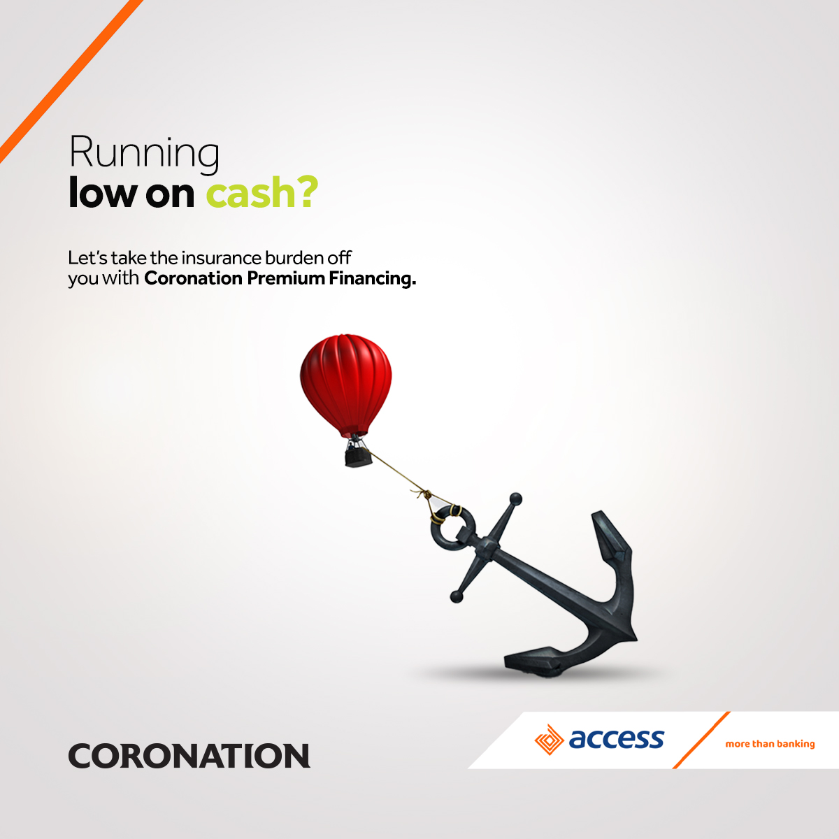 access_more's tweet photo. When you are low on cash, Coronation Premium Financing will handle your insurance premiums 👌 

Visit https://t.co/oRBekhdIFw to learn more.
 
#AccessCoronation
#InsuranceforEverything
#PremiumFinancing https://t.co/ATbpAYH4B2