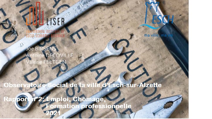 🇱🇺 Esch-sur-Alzette, une ville qui a su se renouveler! ℹ️ Découvrez le second Rapport de l'Observatoire Social de la Ville d'Esch-sur-Alzette qui porte sur l'emploi, le chômage et la formation professionnelle. 🔗liser.elsevierpure.com/en/publication… 1/4