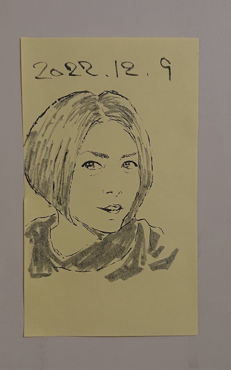 落書き12日目、24年前の12/9がデビュー日ということで #宇多田ヒカル さん。
似顔絵…難しいね… 