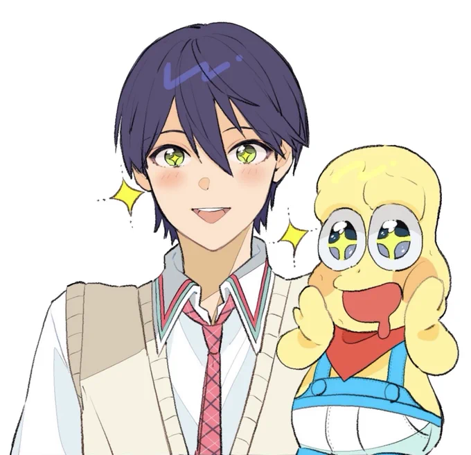 OHITORIさんから最強つよつよ刀ピアクスタを頂きましたご飯の写真を撮るときに使いたいとリクエストしたのでキラキラしてる2人です天才だ〜かわいいプレートも作った【@ o_hitori_sama_1 】 