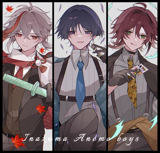 稲妻風男子×マフィアパロInazuma Anemo boys ×Mafia風男子マフィアに狙われたい人いるでしょ!な妄想#Genshinlmpact #原神 #scaramouche #wanderer #heizou #Kazuha 