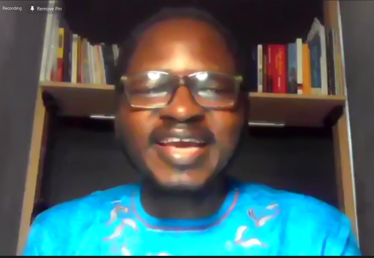 ICMCKenya's tweet photo. Dr John Sokfa virtually leads the session on transformative mediation which he notes is an effective method for social justice cases which are often highly emotional. 
#mediationconference https://t.co/Rf5Iej2vZr