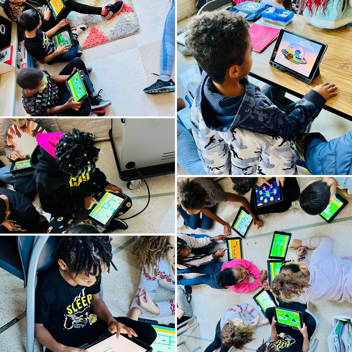 jkaymorrison's tweet image. All of the 4th graders at Carter were busy learning to code, help each other, share strategies, and problem solve during their @hourofcode using @kodable. Thanks for sharing your kids with me! 🤩📱👍🏽 @SDoLancaster #SDOLTech #21stCenturySkillDevelopment