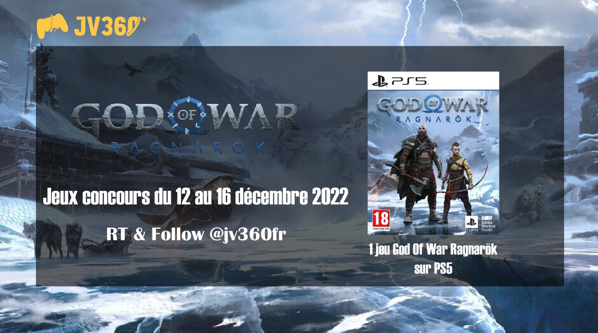 Nouveau lundi de décembre, nouveau jeu concours ! 🎁 Et cette fois-ci, on vous fait gagner : God Of War Ragnarök sur PS5 ! Pour participer, il suffit juste de RT ce post et de nous suivre sur Twitter !

#GodOfWarRagnarok