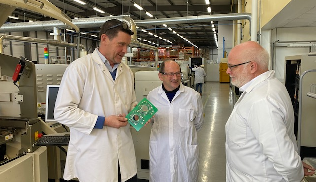 EI_Innovation's tweet photo. The @Entirl @DeptEnterprise delegation to @esa were given a fantastic tour of facilities @RealtraSpace  @realtime_ie today and heard their incredible journey &amp; success with design &amp; manufacture of space electronic systems, supported by #AgileInnovation, #ESA &amp; #HorizonEU funding https://t.co/DNnAsmtFZd