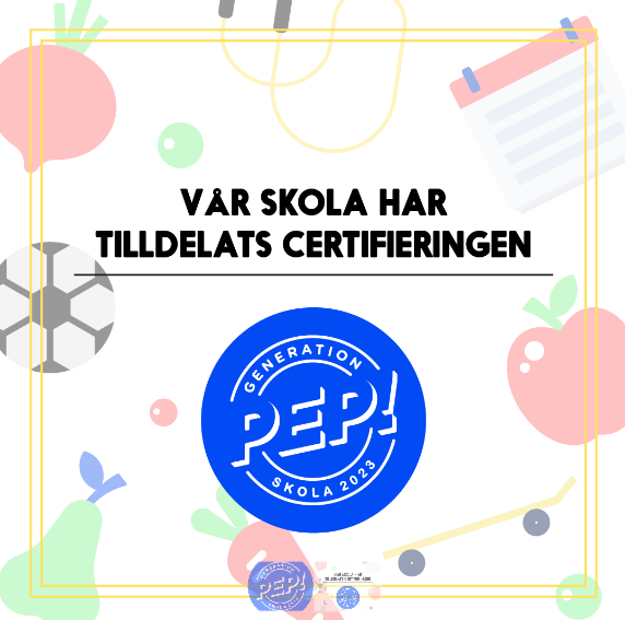 Vi är pepp på våra elevers hälsa och är så stolta över att vi får fortsätta kalla oss för en certifierad Generation Pep Skola! #genpep #pepskola #lidskol #epi
