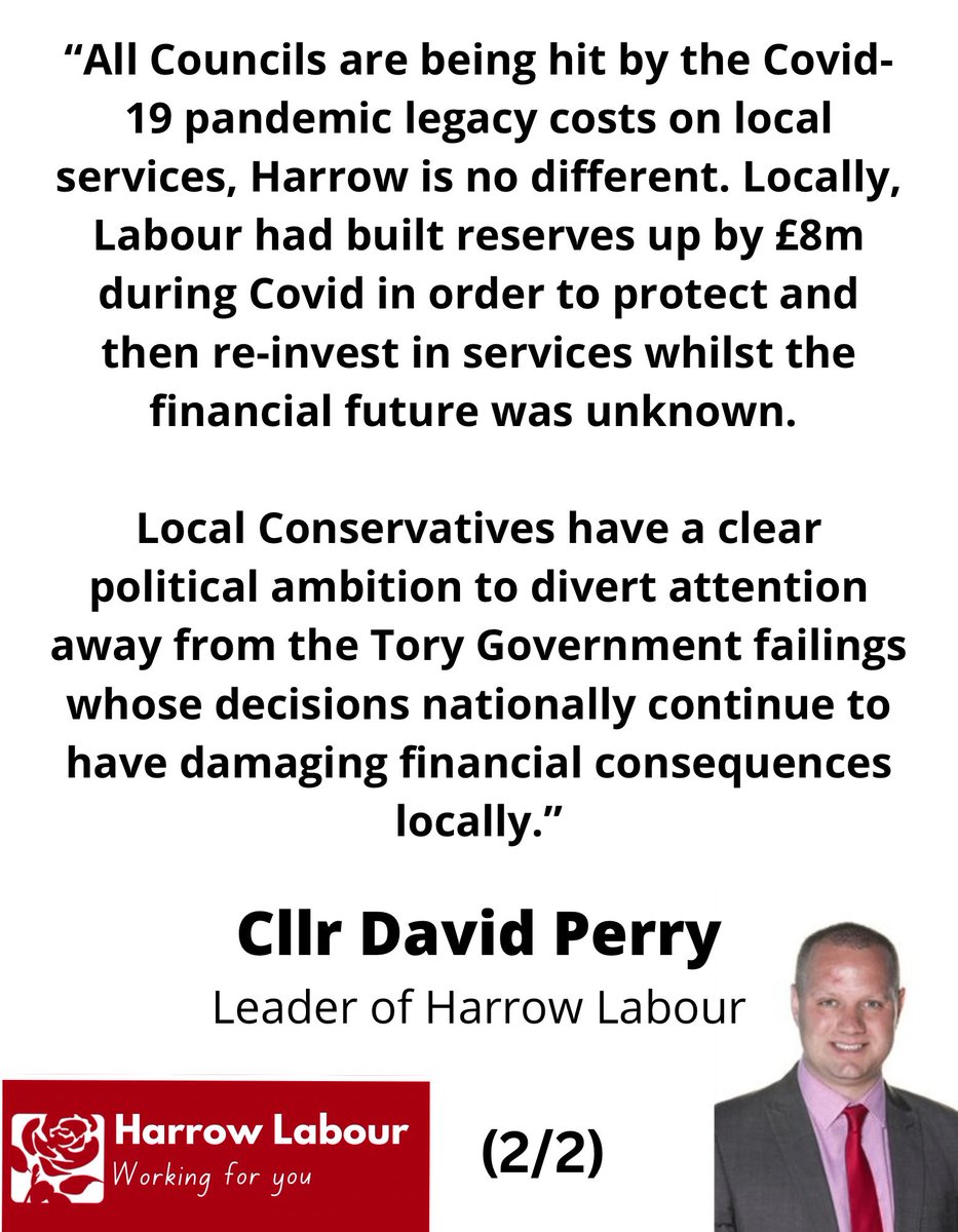 Locally, Tories remain keen to divert attention from the damaging financial consequences of this Conservative Government. (2/2)