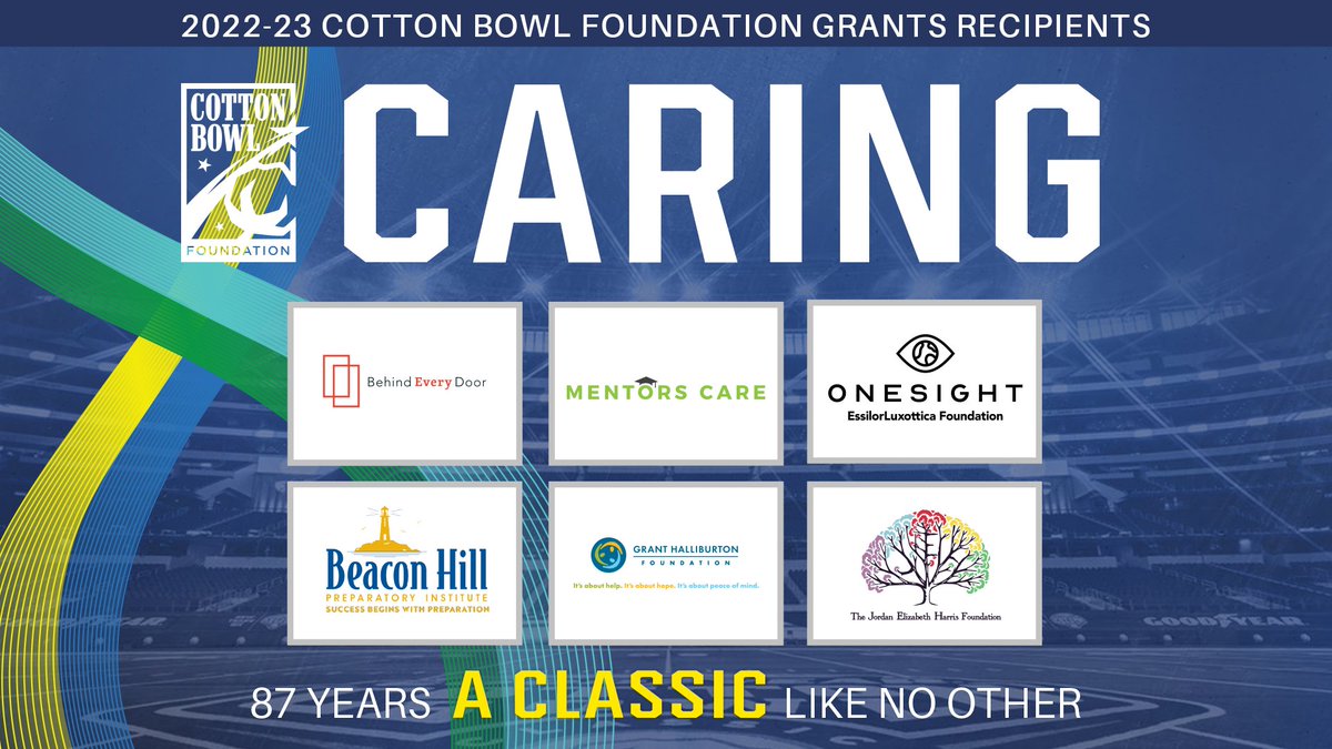 JEH_Foundation's tweet photo. Thank you @CottonBowlGame! The Cotton Bowl Foundation announced the awarding of six grants, one of which was designated to JEHF which will support our Hope Squads.
#jehf #suicideprevention #mentalhealthawareness #hopesquad#stopthestigma #CottonBowlGame https://t.co/ZTD5UA6CQ7