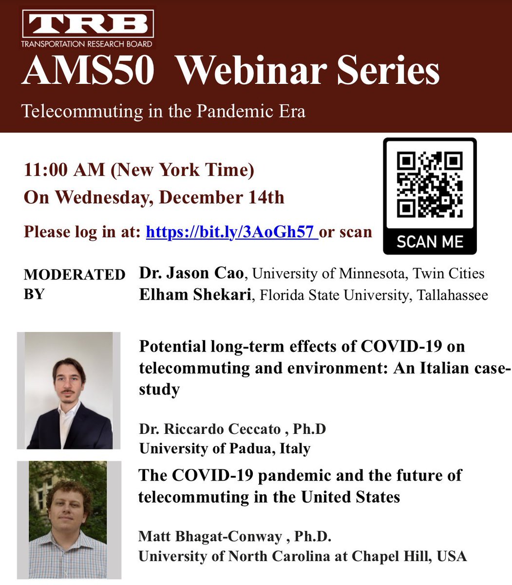 Telecommuting in the pandemic era. See you at 11 am Dec 14.