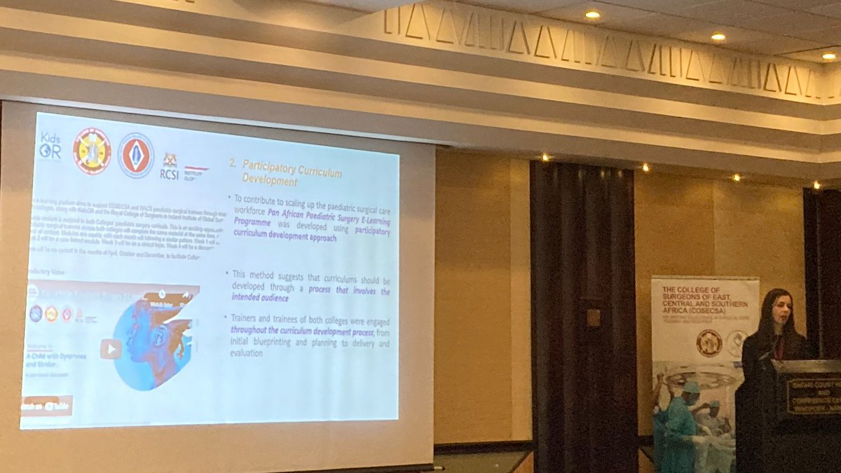 'This platform is creating a connected paediatric surgery learning community across Sub-Saharan Africa' 🌍💻🏥

~ Dr @ines_peric presenting on the award-winning PAPSEP project

@COSECSA Scientific Conference, #Namibia 

#RCSIengage