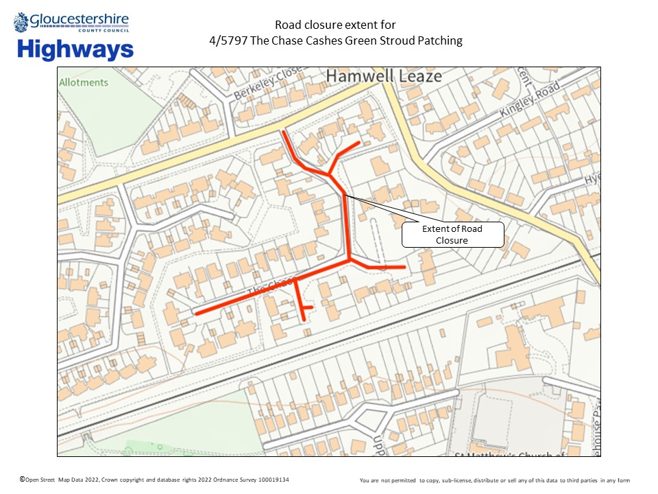 GlosRoads's tweet photo. *UPDATE* The Chase #CashesGreen #Stroud - due to unforeseen circumstances the date has had to be moved forward a day. The works are now happening 12th to 13th Dec. A road closure will be in place 0930 to 1530 whilst the works are undertaken. https://t.co/TAR78N39oZ