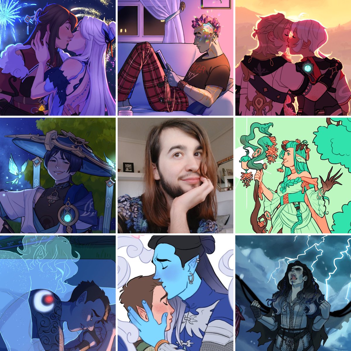 Here's my #artvsartist! 

I didn't draw much this year being so sick and all, but going for a "few but polished" approach was way healthier for me than trying to force myself to constantly churn out art I wasn't satisfied with. I can be proud of myself 💙 