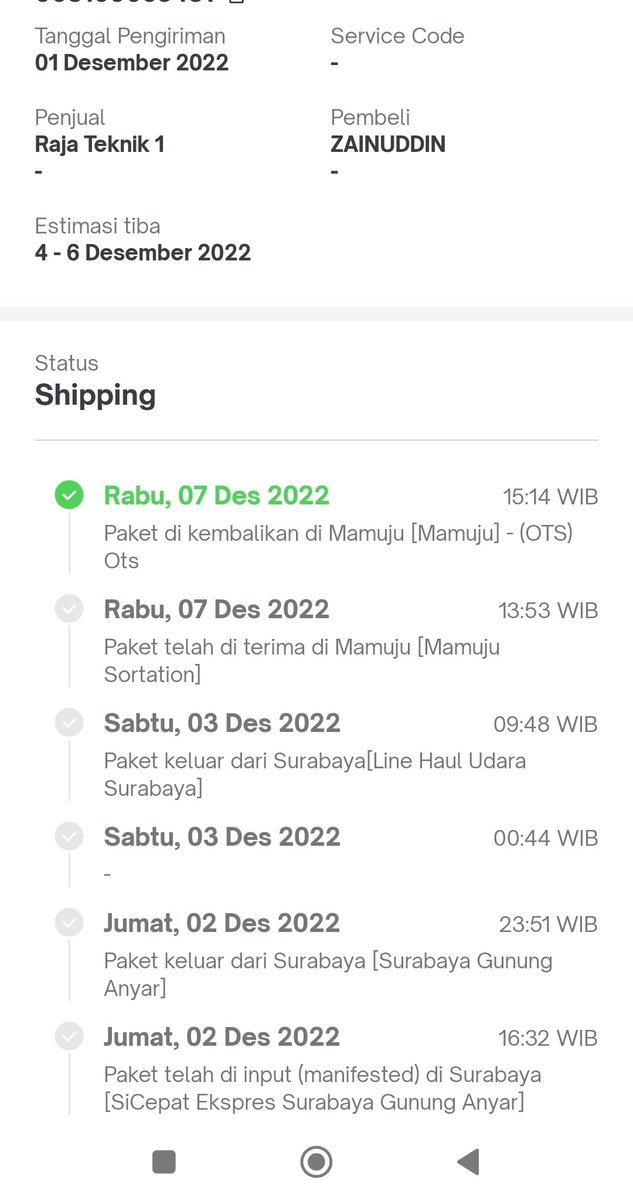 udink05's tweet photo. @sicepat_ekspres sudah tidak cepat lagi... Pengirimannya melewati batas esmitasi. Di DM gak ada respon 🥺 https://t.co/GMjktl8G5A