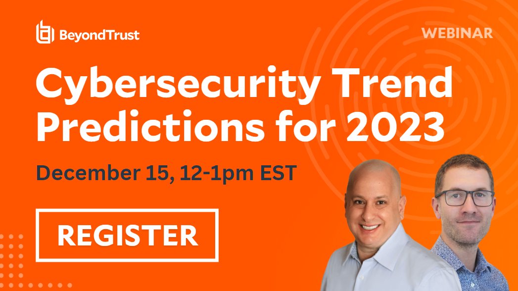 Now here's an essential date for your December calendars...

The annual cybersecurity trends prediction season is upon us, and we will be hosting a webinar on December 15 to discuss them!

Register your spot today:
lnkd.in/ebecqUf5

#CybersecurityPredictions #Cybersecurity