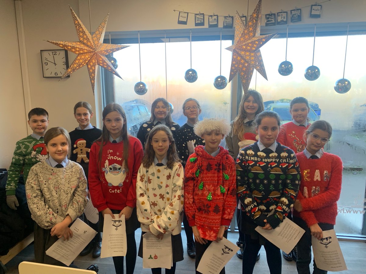 WGSecondaryAcad's tweet photo. Year 7 and 8 students have had a lovely time singing Christmas Carols at the Hope Community Cafe Christmas lunch.  Thank you @hopeearlesfield for inviting us. https://t.co/FhWX8LFSOo https://t.co/AGgMKjJHSY