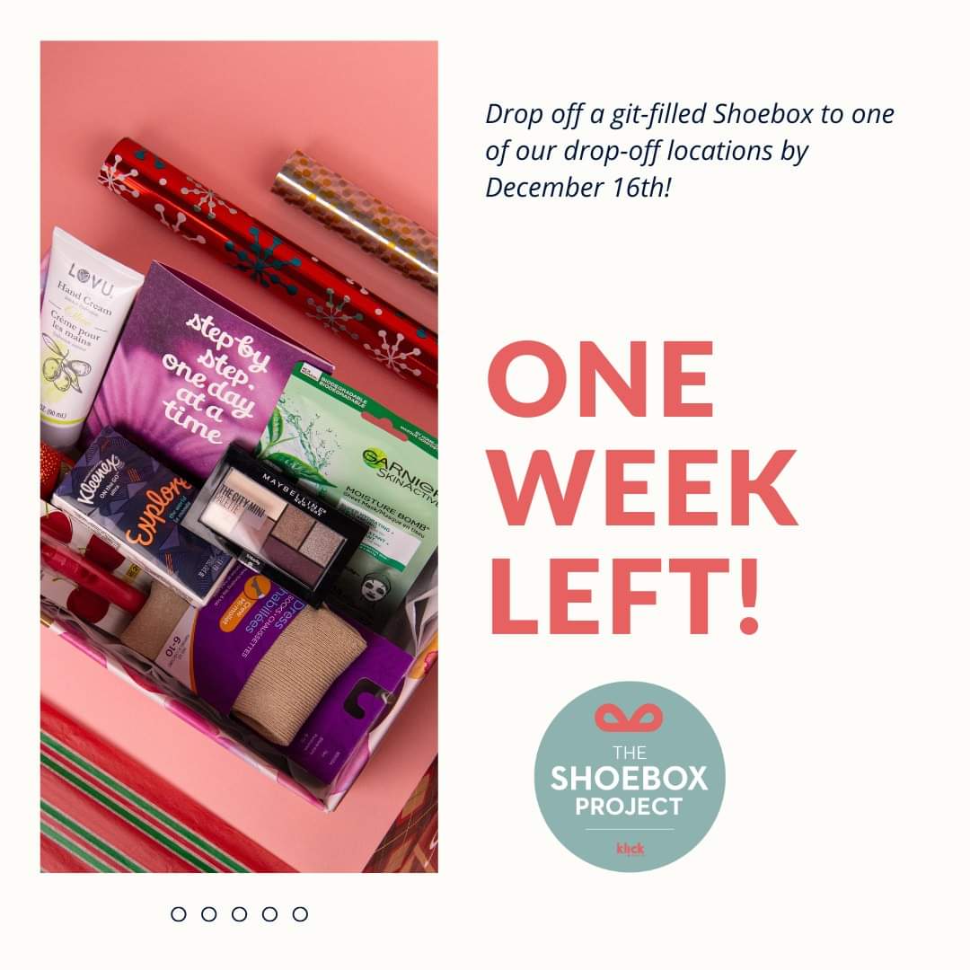HamOntShoeboxProject (@hamshoebox) on Twitter photo One week left!✨ Spread kindness and empower women in our community this season. Donate a gift-filled Shoebox by December 16th to one of our drop-off locations! Learn more: shoeboxproject.ca/chapters/hamil… #HamOnt One week left!✨ Spread kindness and empower women in our community this season. Donate a gift-filled Shoebox by December 16th to one of our drop-off locations! Learn more: shoeboxproject.ca/chapters/hamil… #HamOnt
