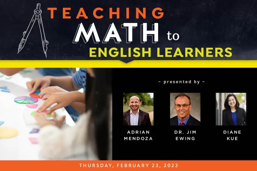 Seidlitz_Ed's tweet photo. Missed the #Math4ELs debut tour this fall? Your 2nd chance is coming 2/23! Join @AdrianMendozaED, @EwingLearning, & @Problem_Word in Houston for strategies to meet the needs of #ELs struggling in #Math. https://t.co/1GQR9lWTHb https://t.co/95gycqFG3A